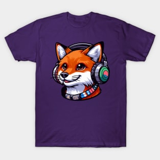 Fox With Headphone T-Shirt